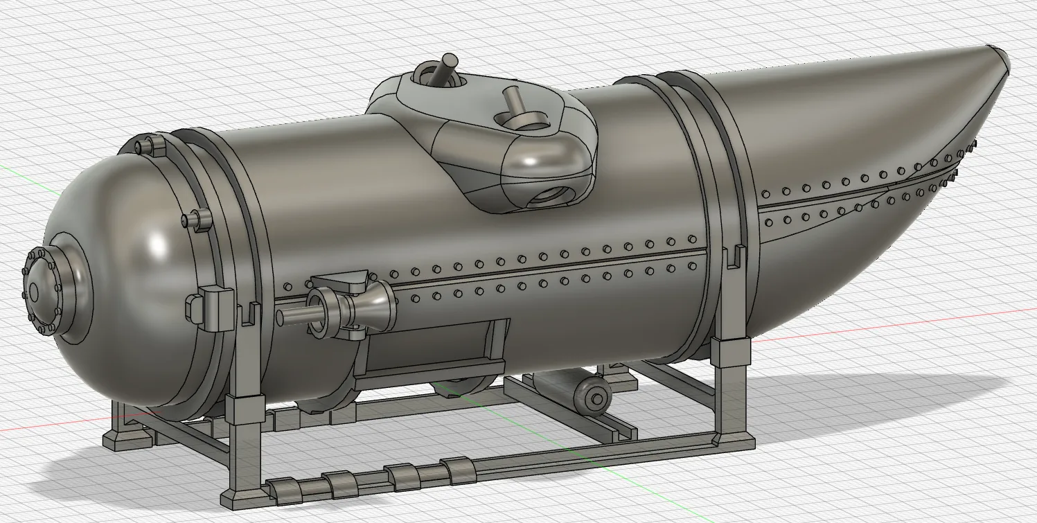 Mô hình tàu ngầm Oceangate Titan tỷ lệ 1:42