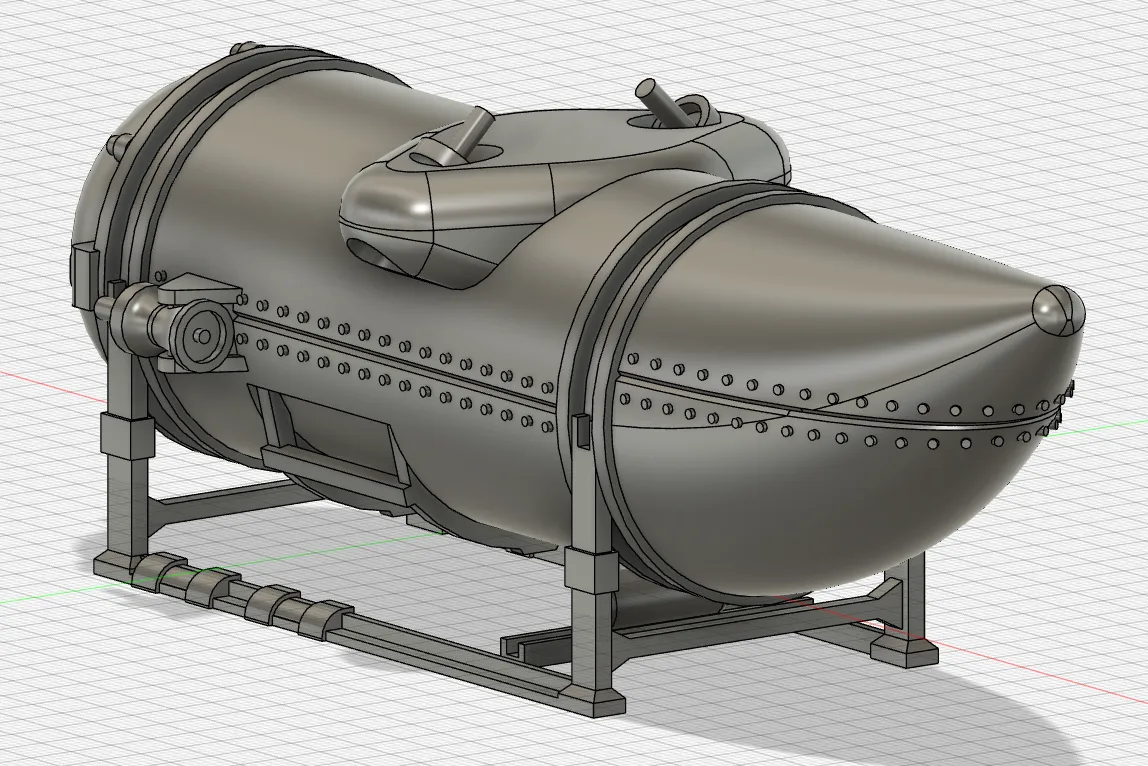 Mô hình tàu ngầm Oceangate Titan tỷ lệ 1:42