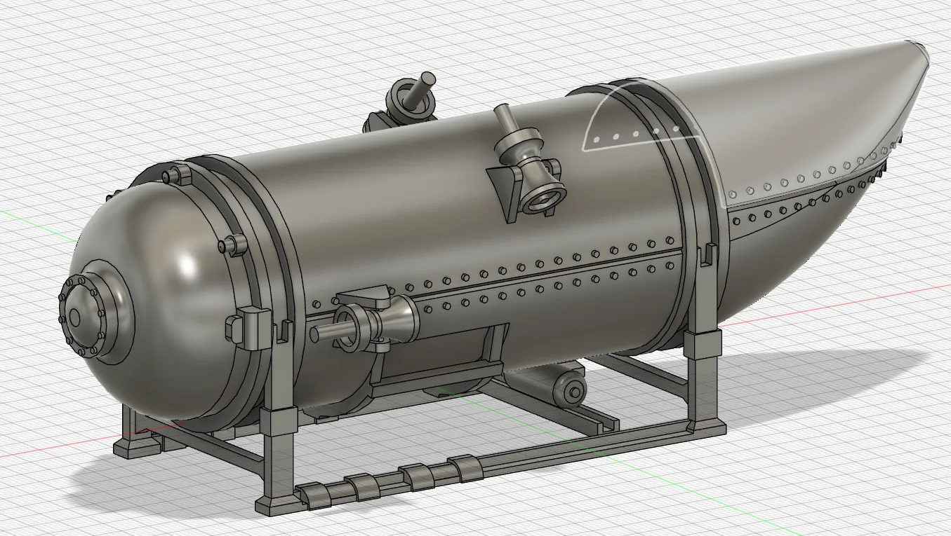 Mô hình tàu ngầm Oceangate Titan tỷ lệ 1:42