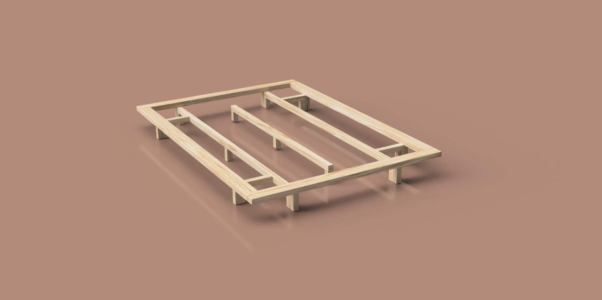 Giường Futon thiết kế đơn giản bằng gỗ