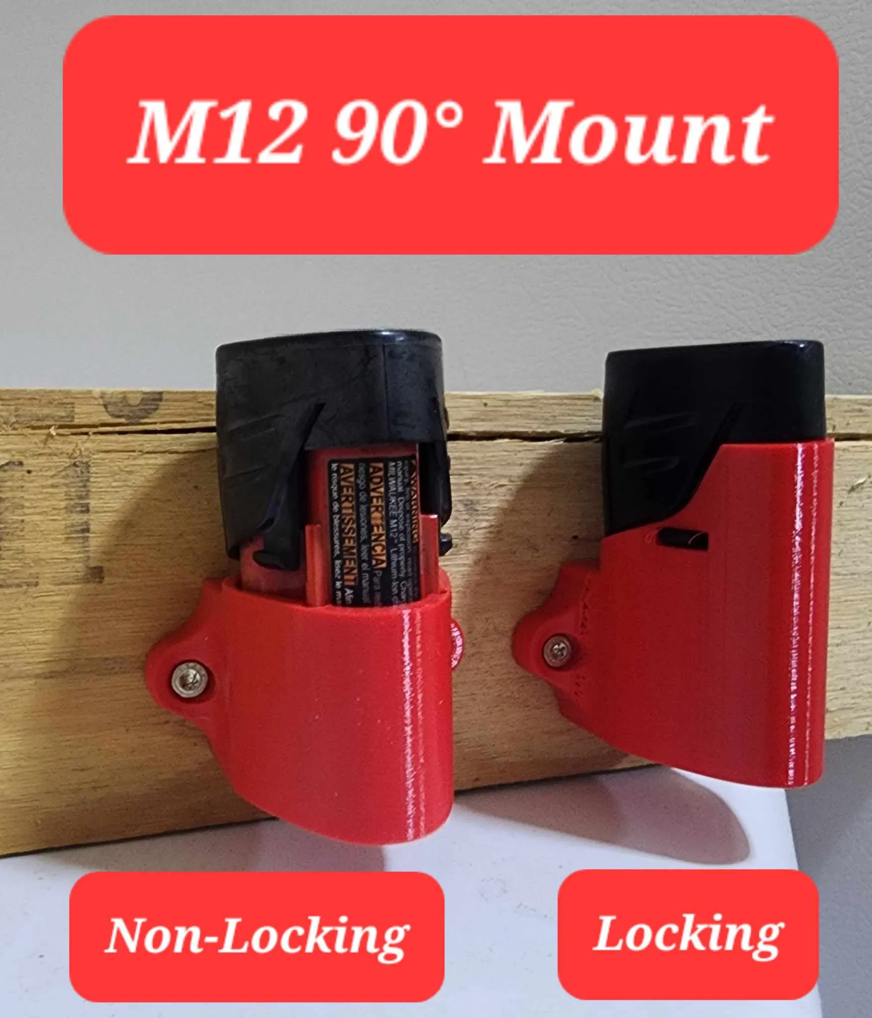 Giá đỡ pin Milwaukee M12 và M18 treo tường