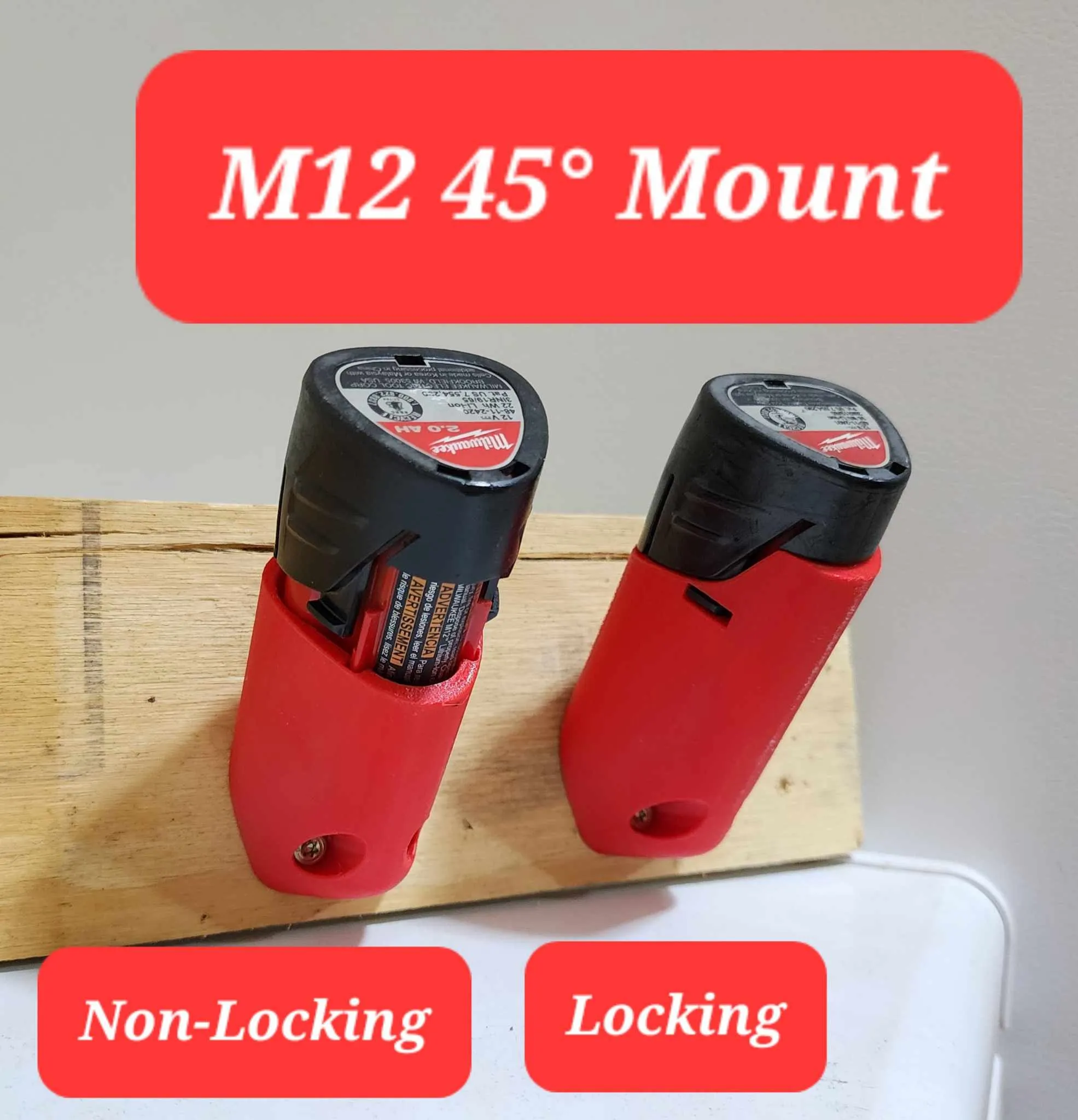 Giá đỡ pin Milwaukee M12 và M18 treo tường