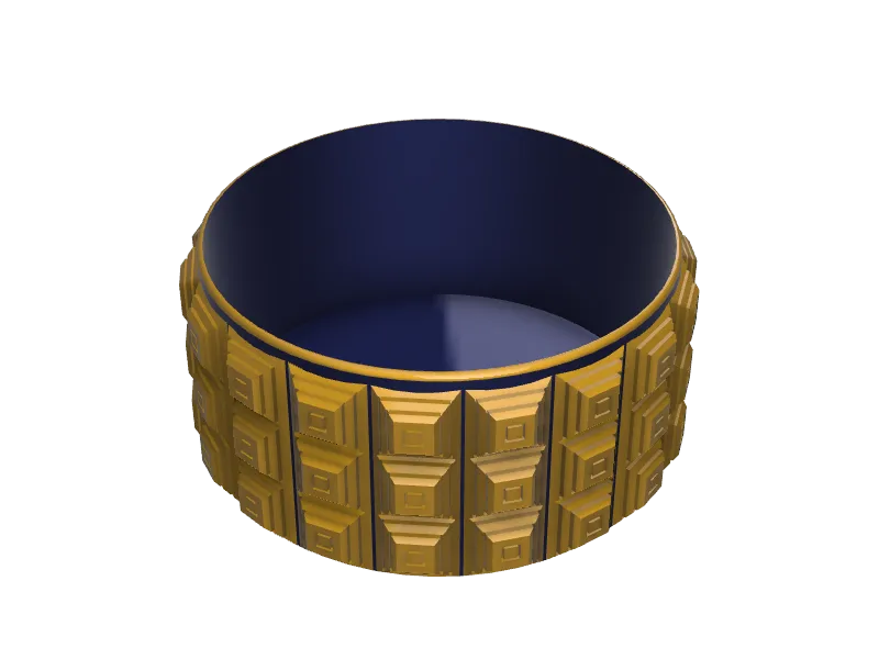 Bát hình chóp với các khối chóp nổi bật trên thành bát