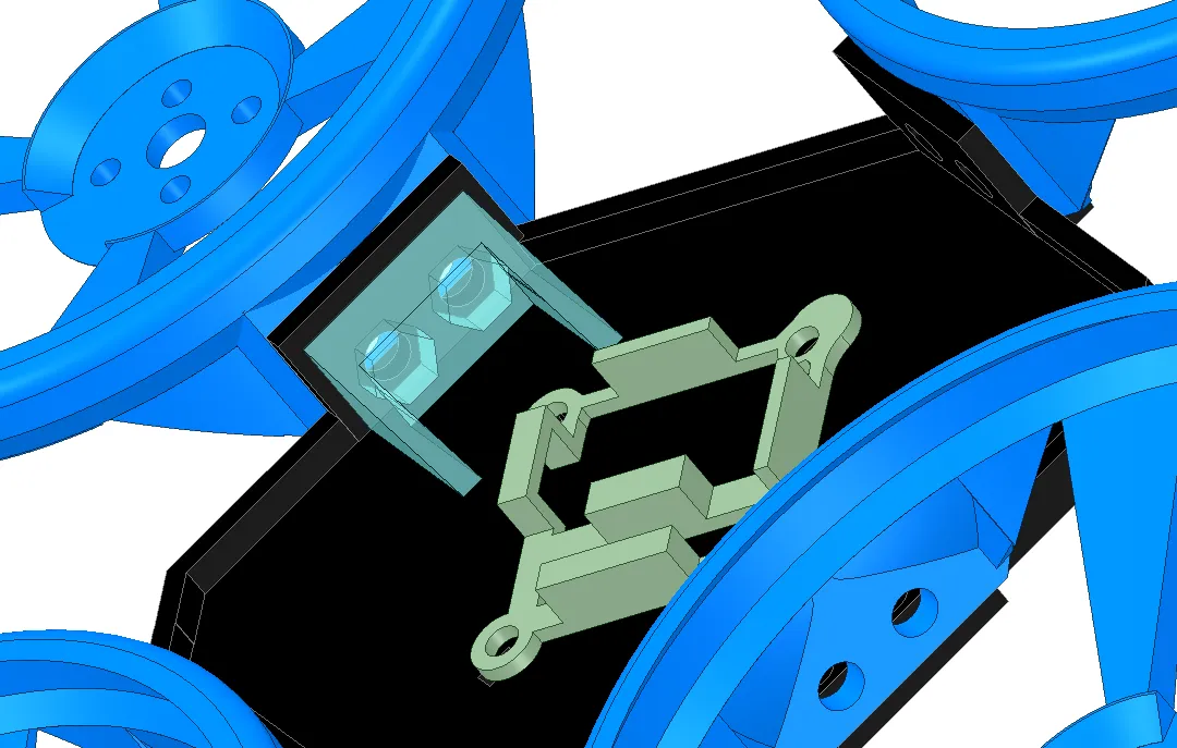 Mô hình quadcopter phức tạp với vỏ bảo vệ cánh quạt