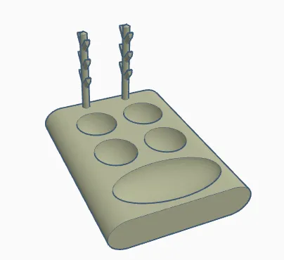 Giá đỡ cọ vẽ và bảng màu sơn độc đáo