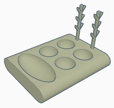 Giá đỡ cọ vẽ và bảng màu sơn độc đáo