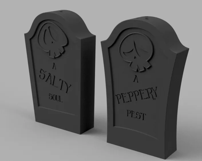 Đồ trang trí muối và tiêu Halloween vui nhộn