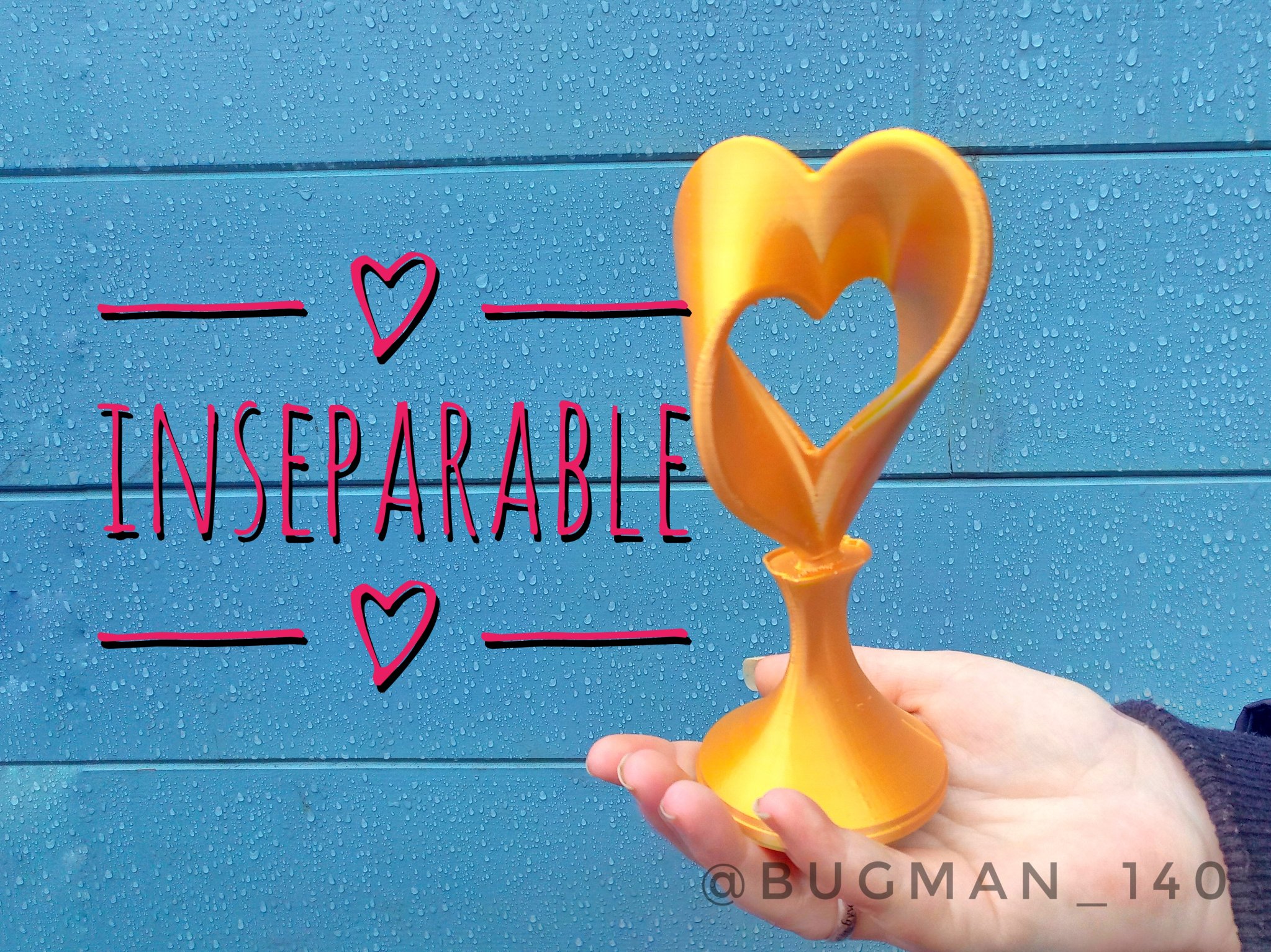 Mô hình trái tim đôi không thể tách rời cho ngày Valentine