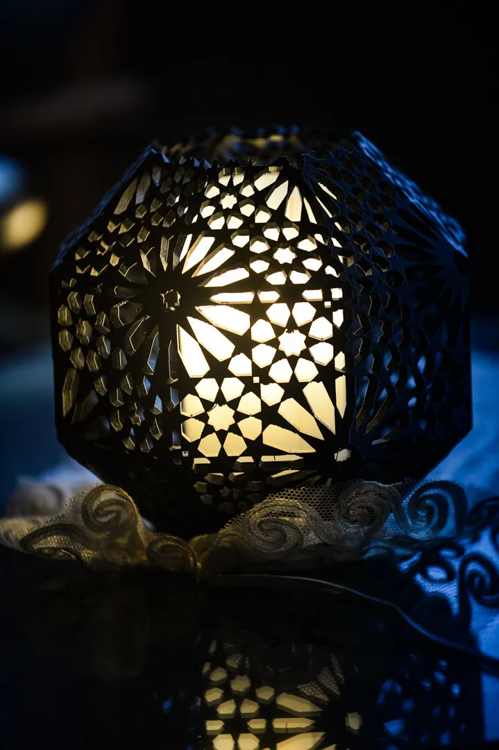 Đèn bàn Alhambra Rosetta phong cách Arabesque 20cm