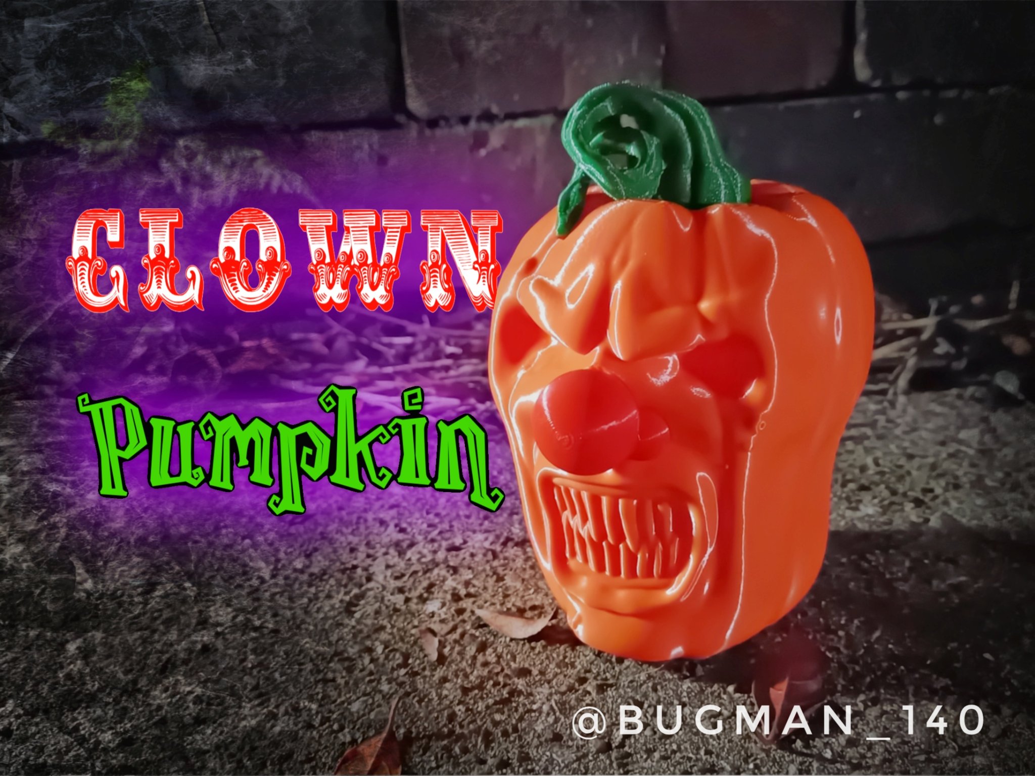 Bí ngô hề vui nhộn cho trang trí Halloween