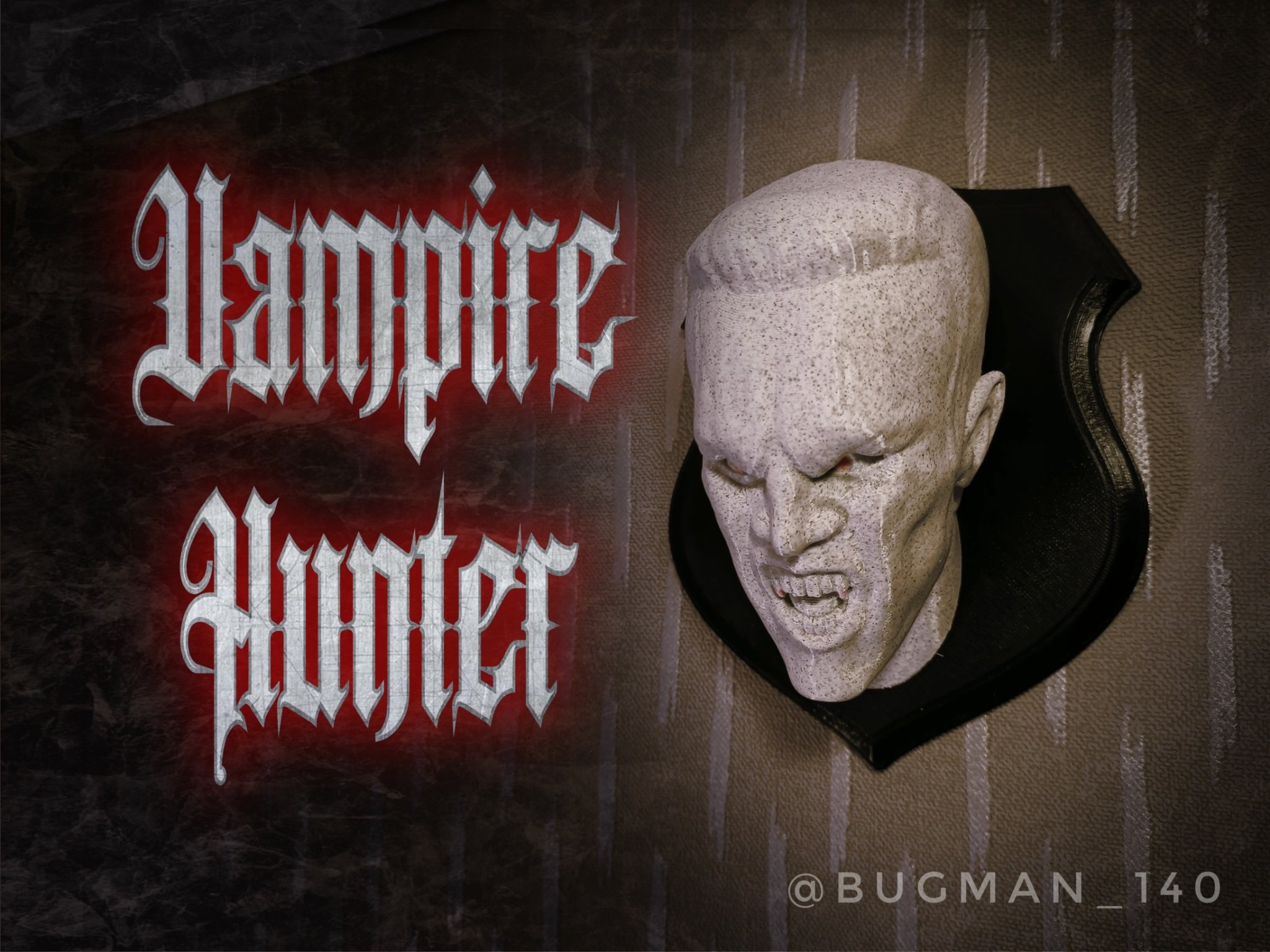 Chiến lợi phẩm thợ săn ma cà rồng treo tường