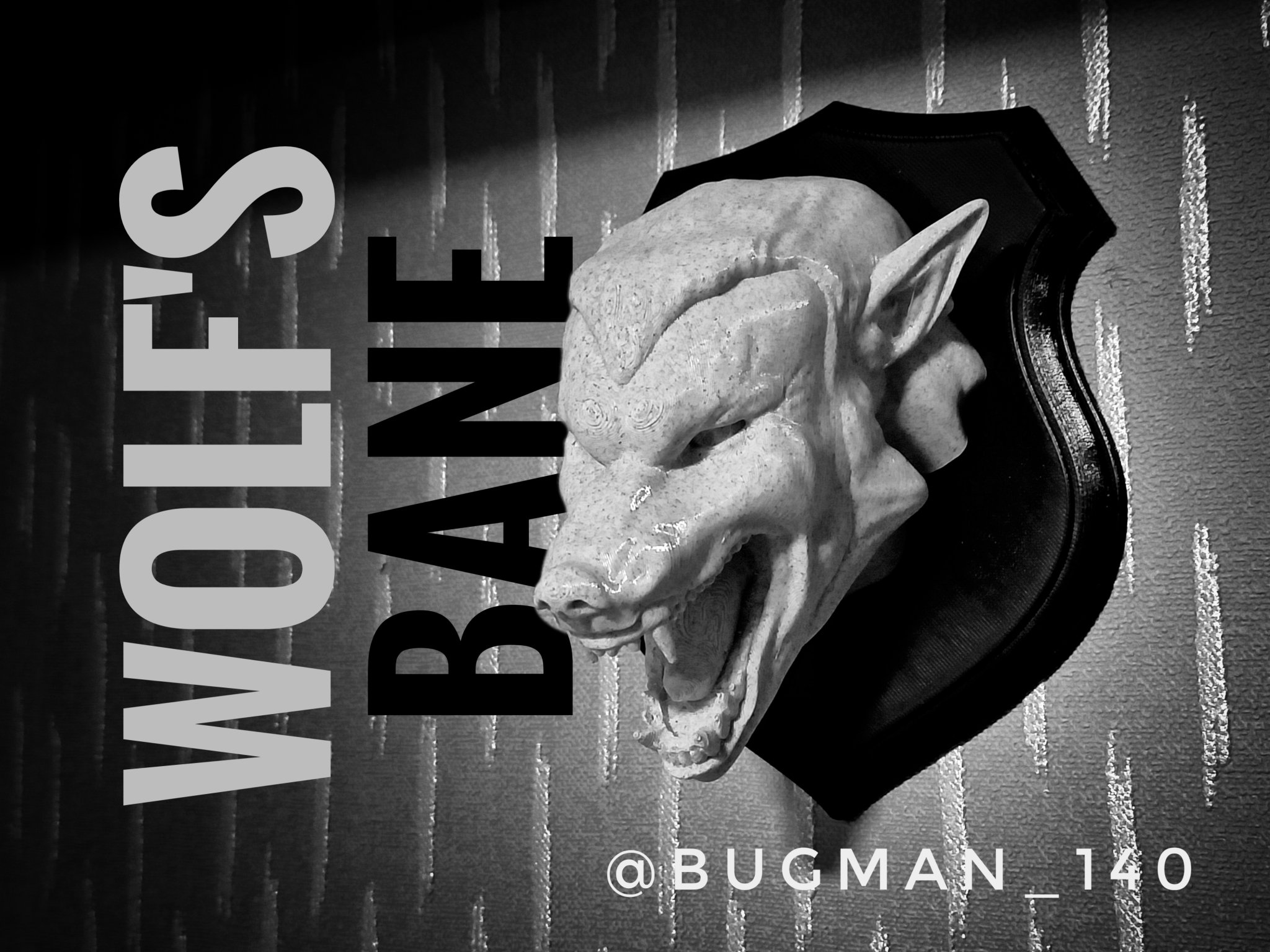 Trophy Sói Hủy Diệt Treo Tường Cho Thợ Săn Quái Vật