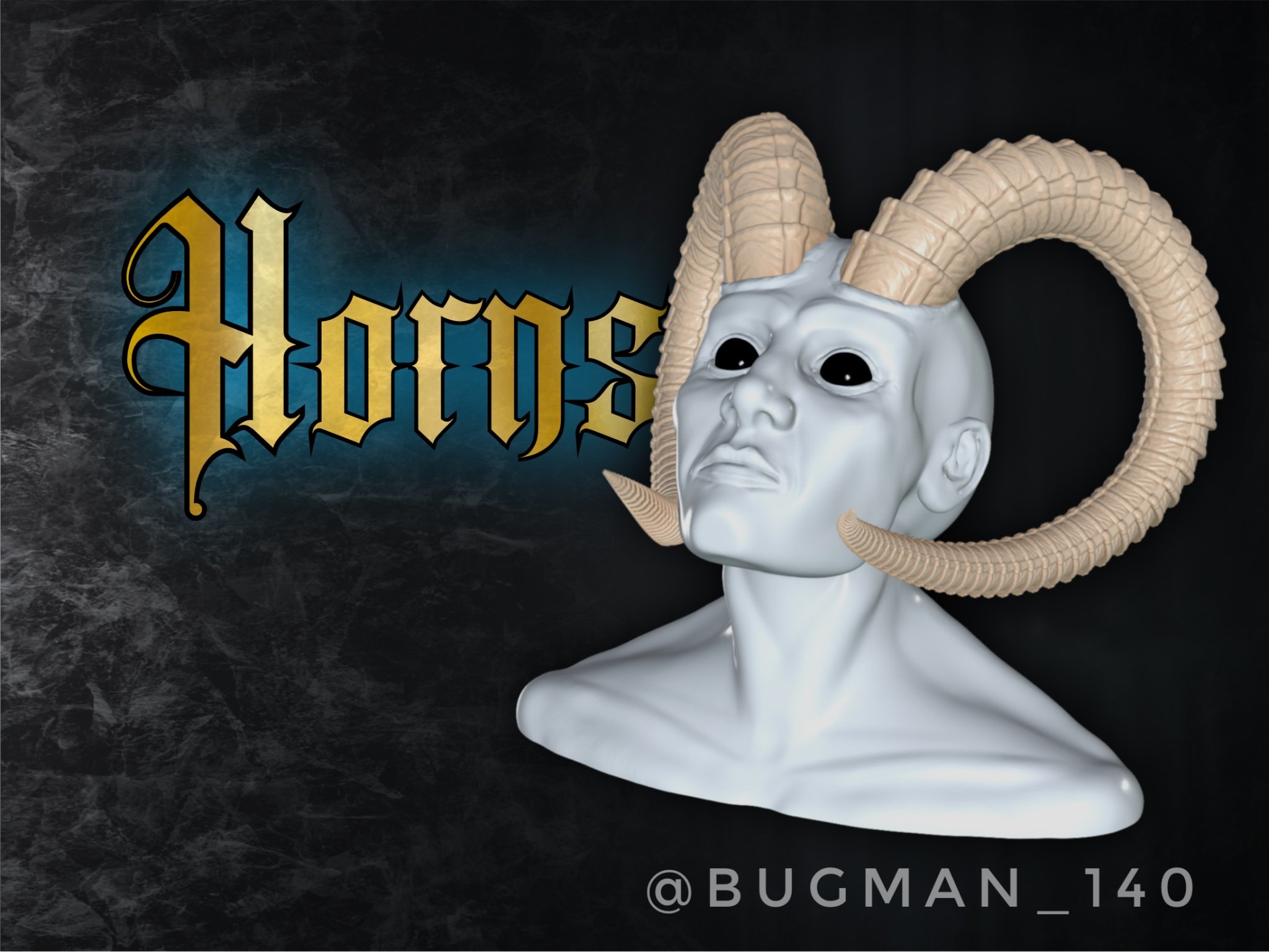 Quái vật ác quỷ có sừng đang trầm tư