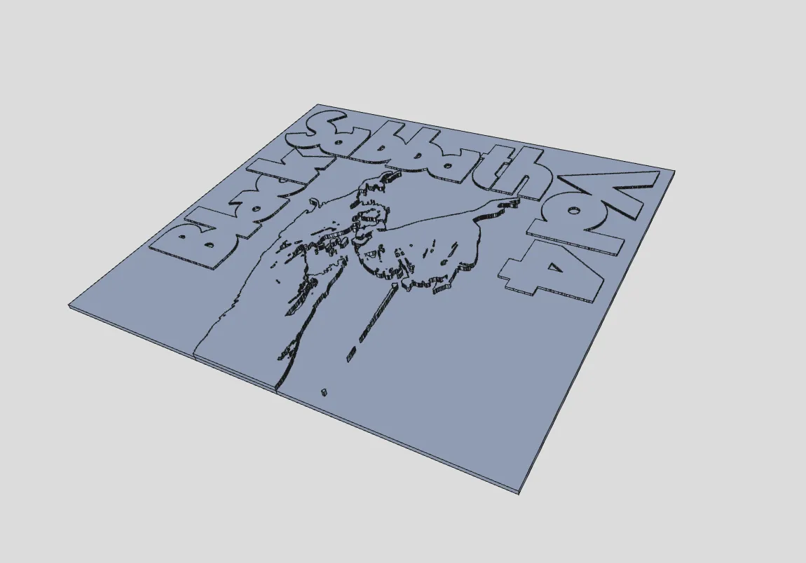 Bìa album Black Sabbath Vol4 nghệ thuật tường mini