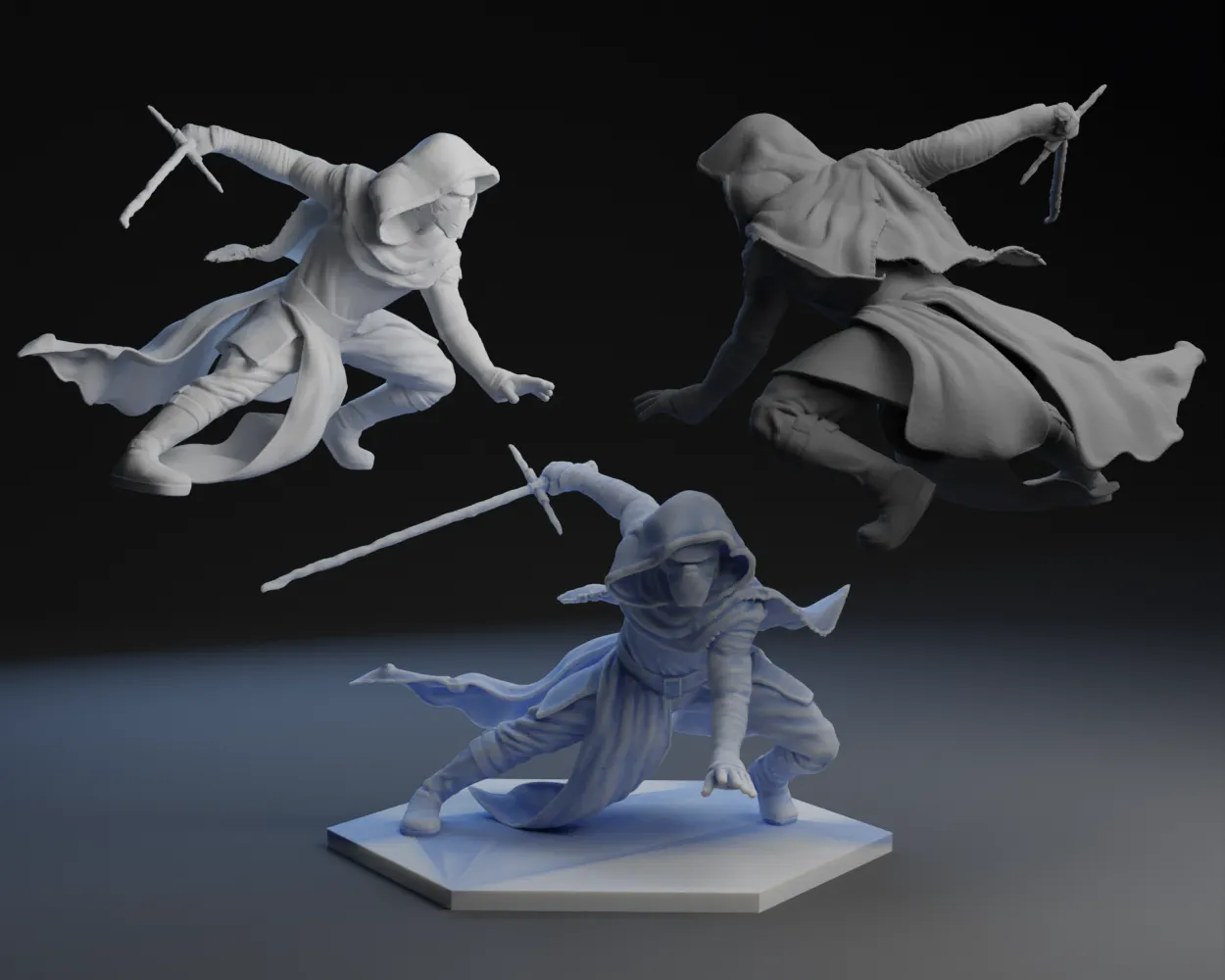 Nhân vật Kylo Ren với đế hoặc không có đế