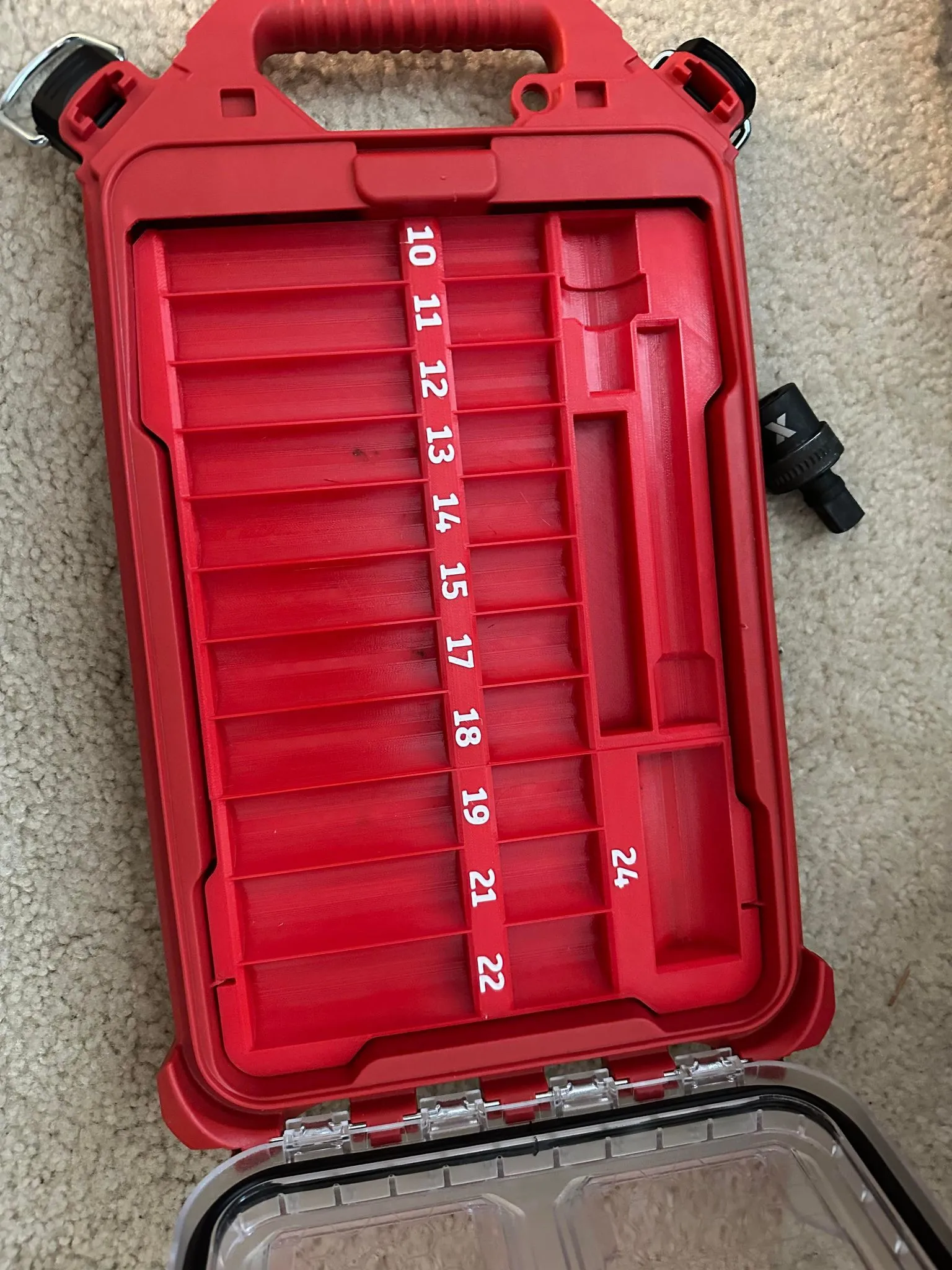 Tổ chức socket tác động 1/2" Milwaukee Packout Slim Low-Profile