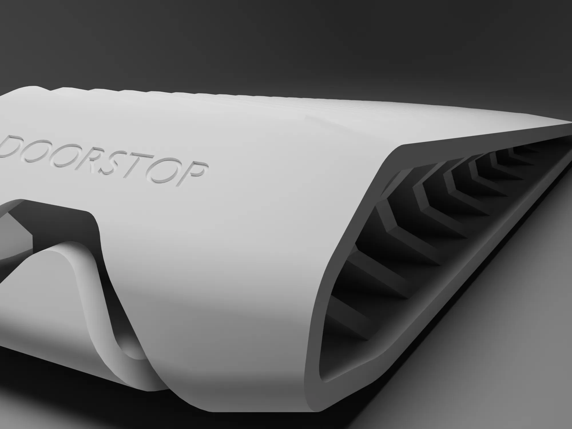 Cái chặn cửa phong cách tương lai với dây cao su hỗ trợ