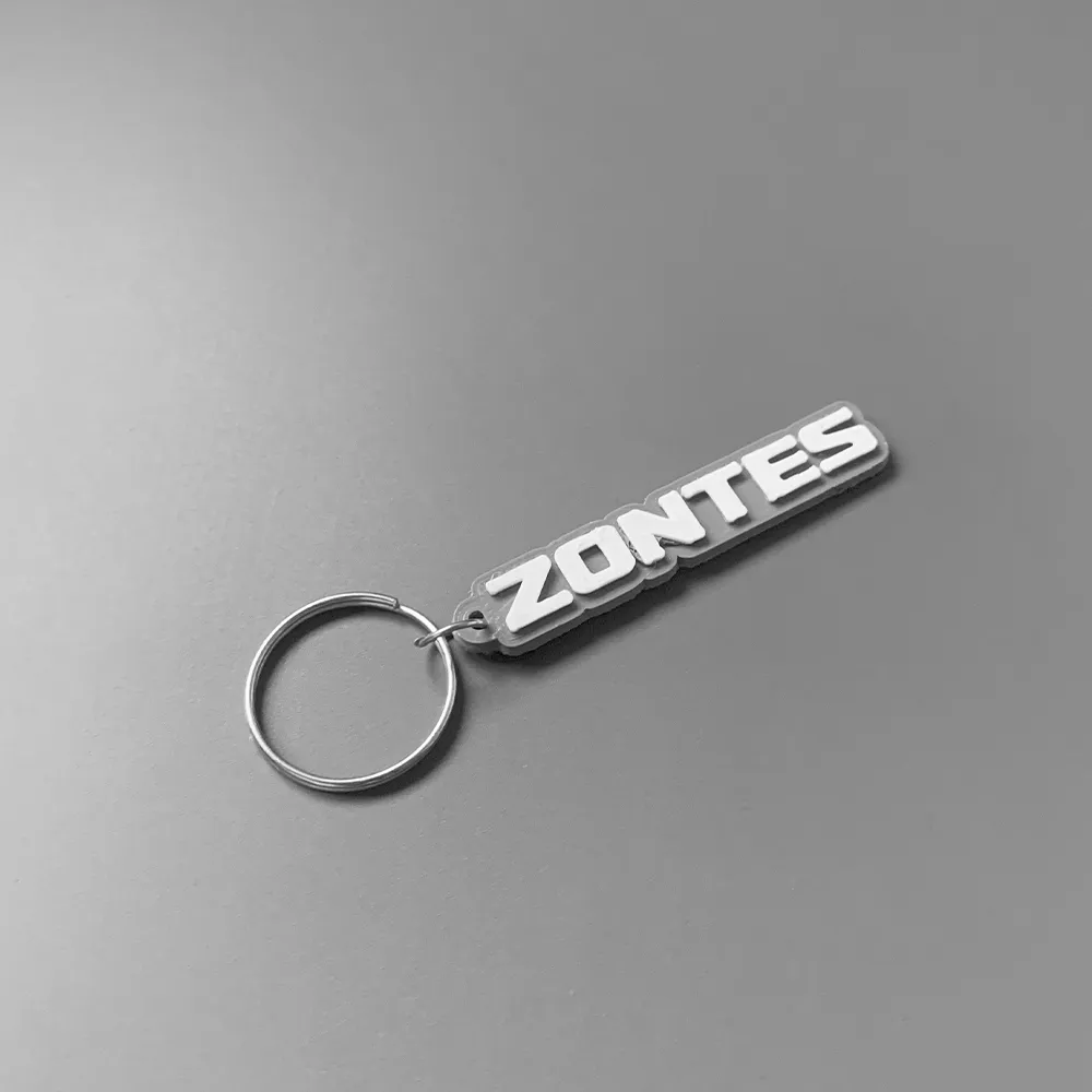 Móc khóa thương hiệu Zontes in 3D với thiết kế đơn giản