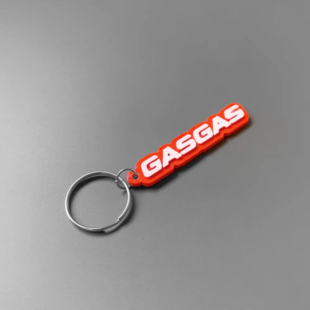 Móc chìa khóa GasGas in 3D với thiết kế đơn giản