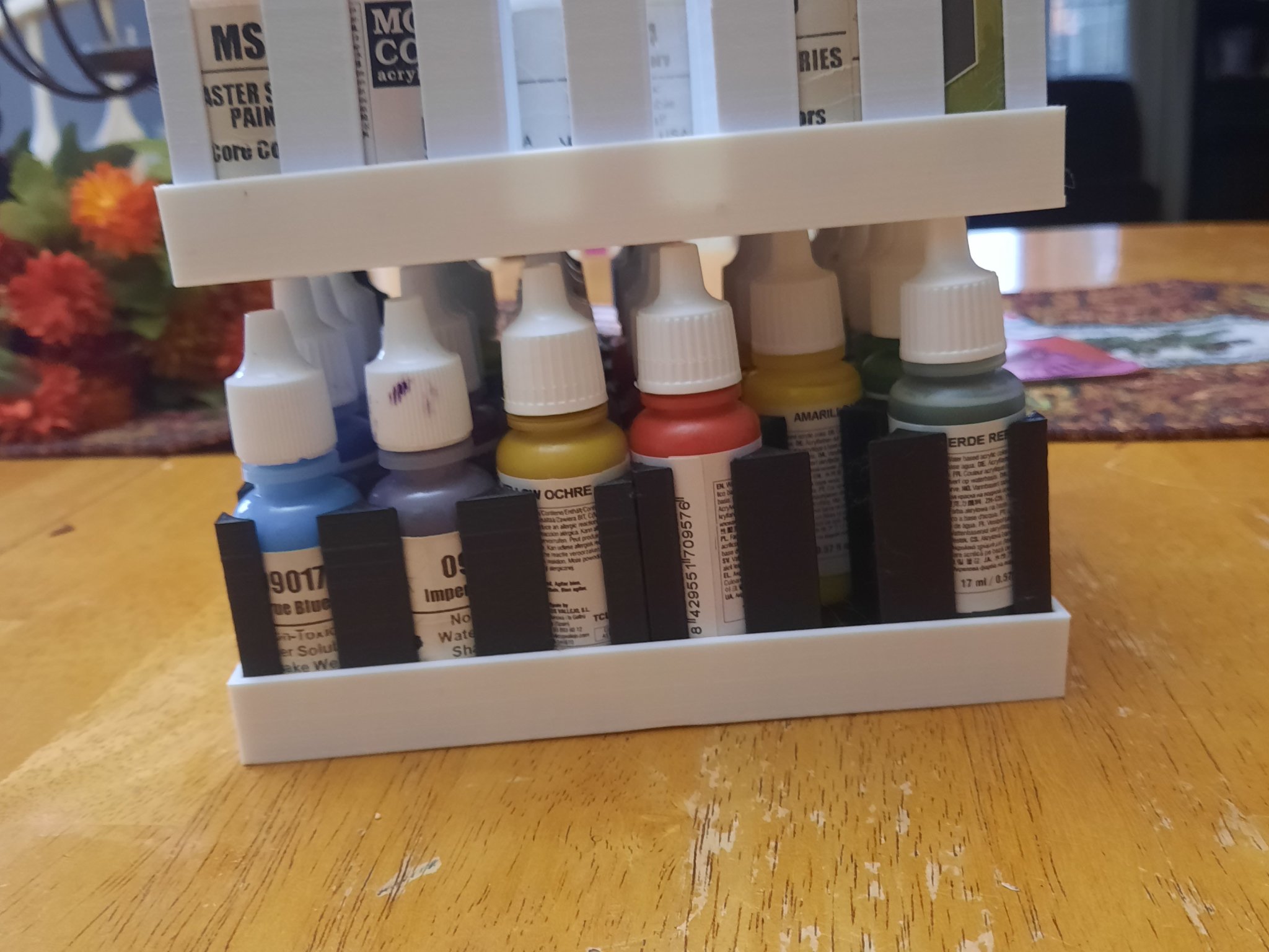 Khay đựng sơn kết hợp 2 giá đỡ chai nhỏ 3x6