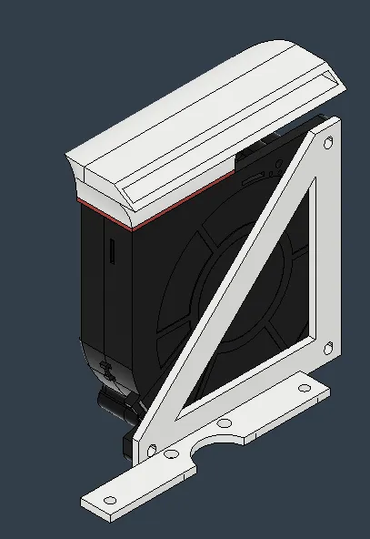 Khe dẫn khí cho quạt 120mm trong mô hình Rook RSCS