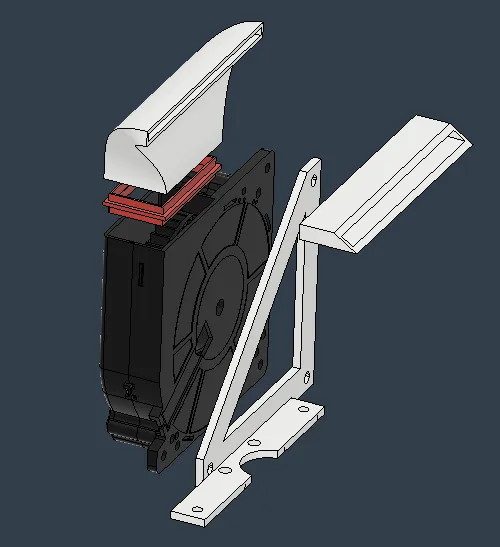 Khe dẫn khí cho quạt 120mm trong mô hình Rook RSCS