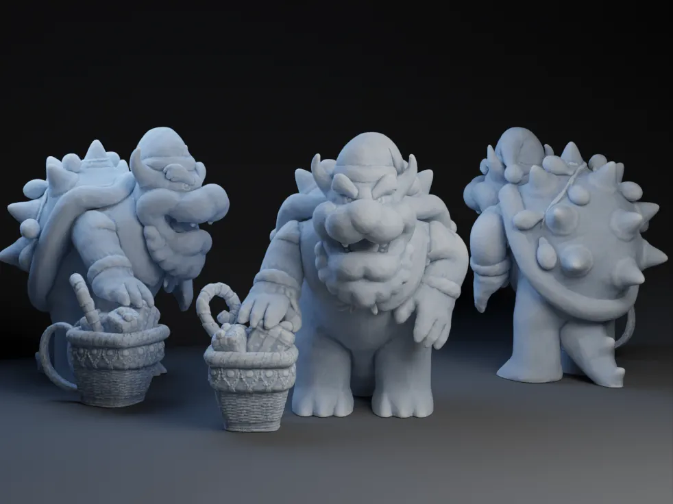 Bowser Ông Già Noel với Giỏ Quà Tặng