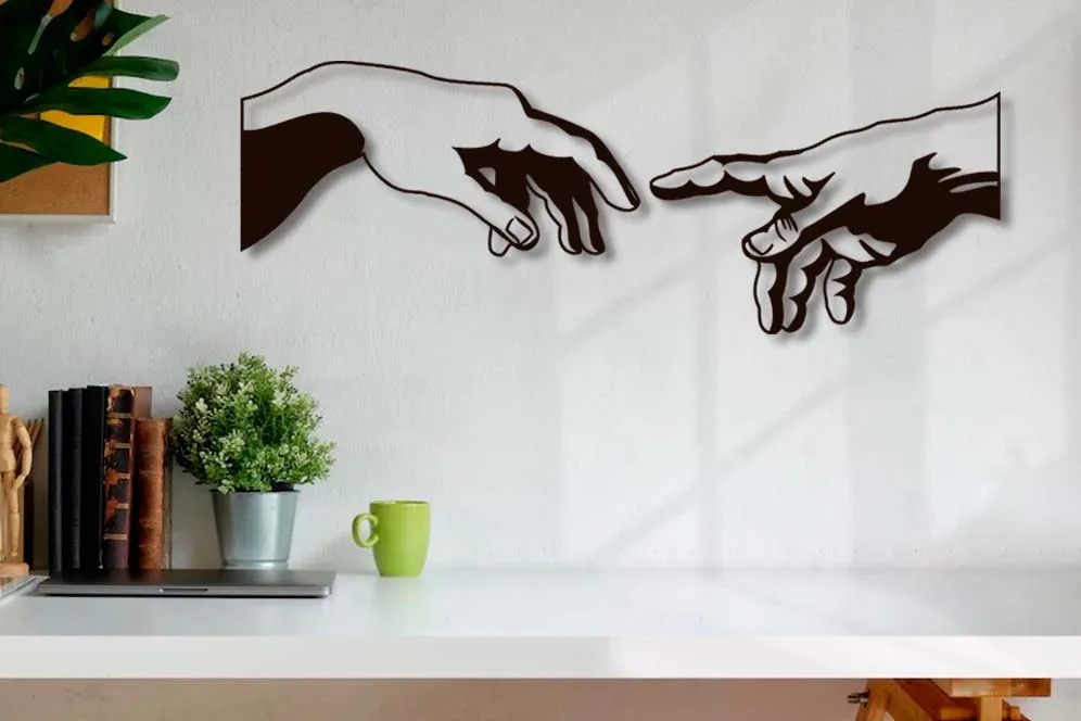 Tranh tường tối giản "La Creación - Manos