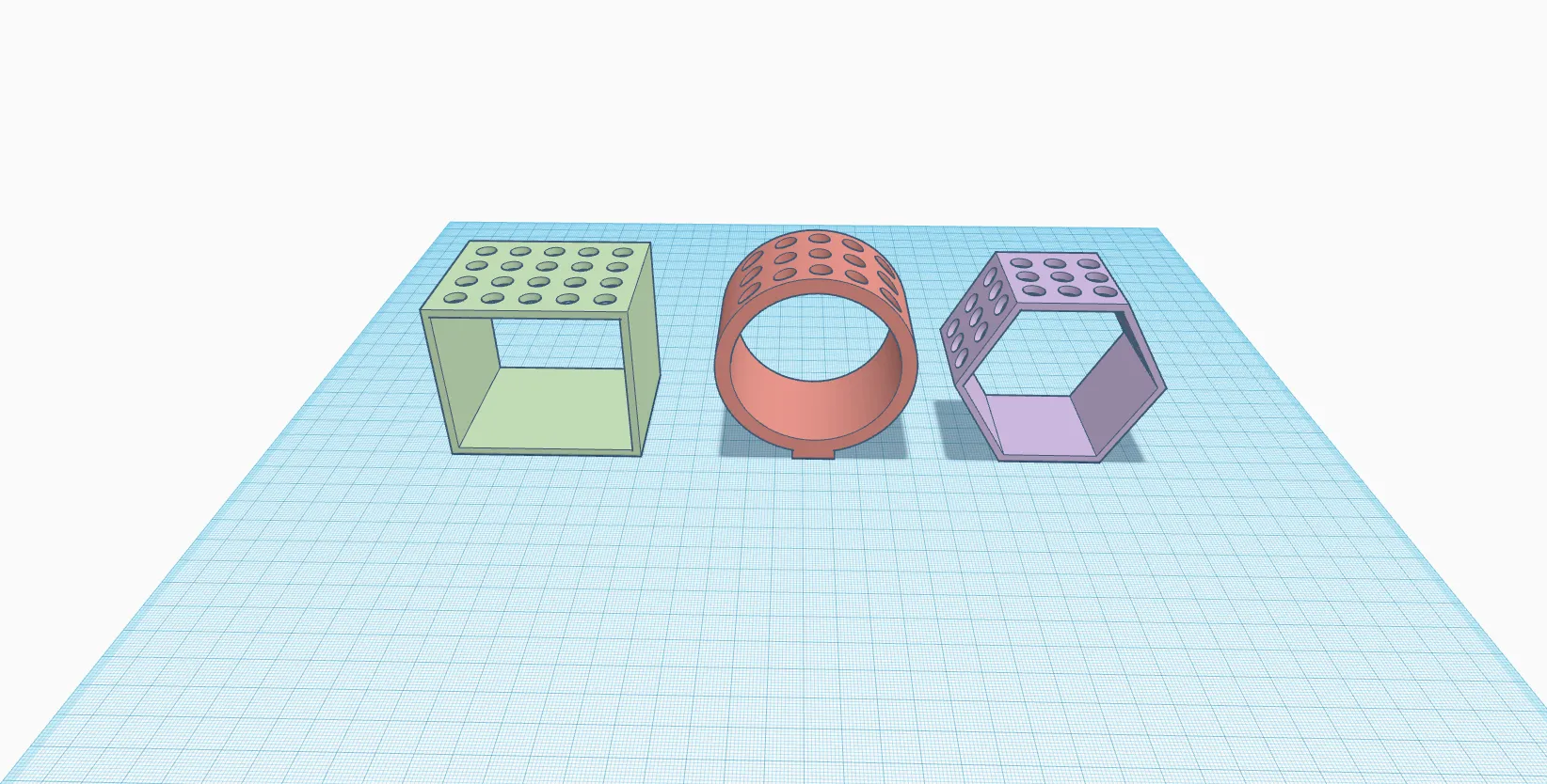 Giá đỡ cọ vẽ hình vuông, tròn và lục giác