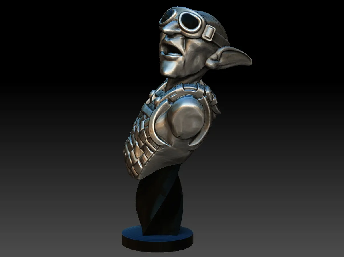 Bust phi công Greenskin cho trò chơi tabletop