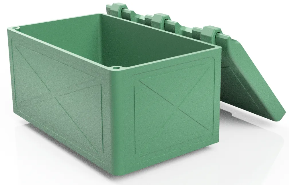 Hộp đơn giản với nắp tích hợp cho in 3D