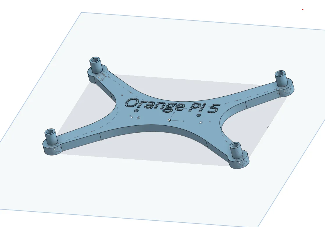 Giá đỡ lắp đặt Orange Pi 5 cho kẹp Din Voron