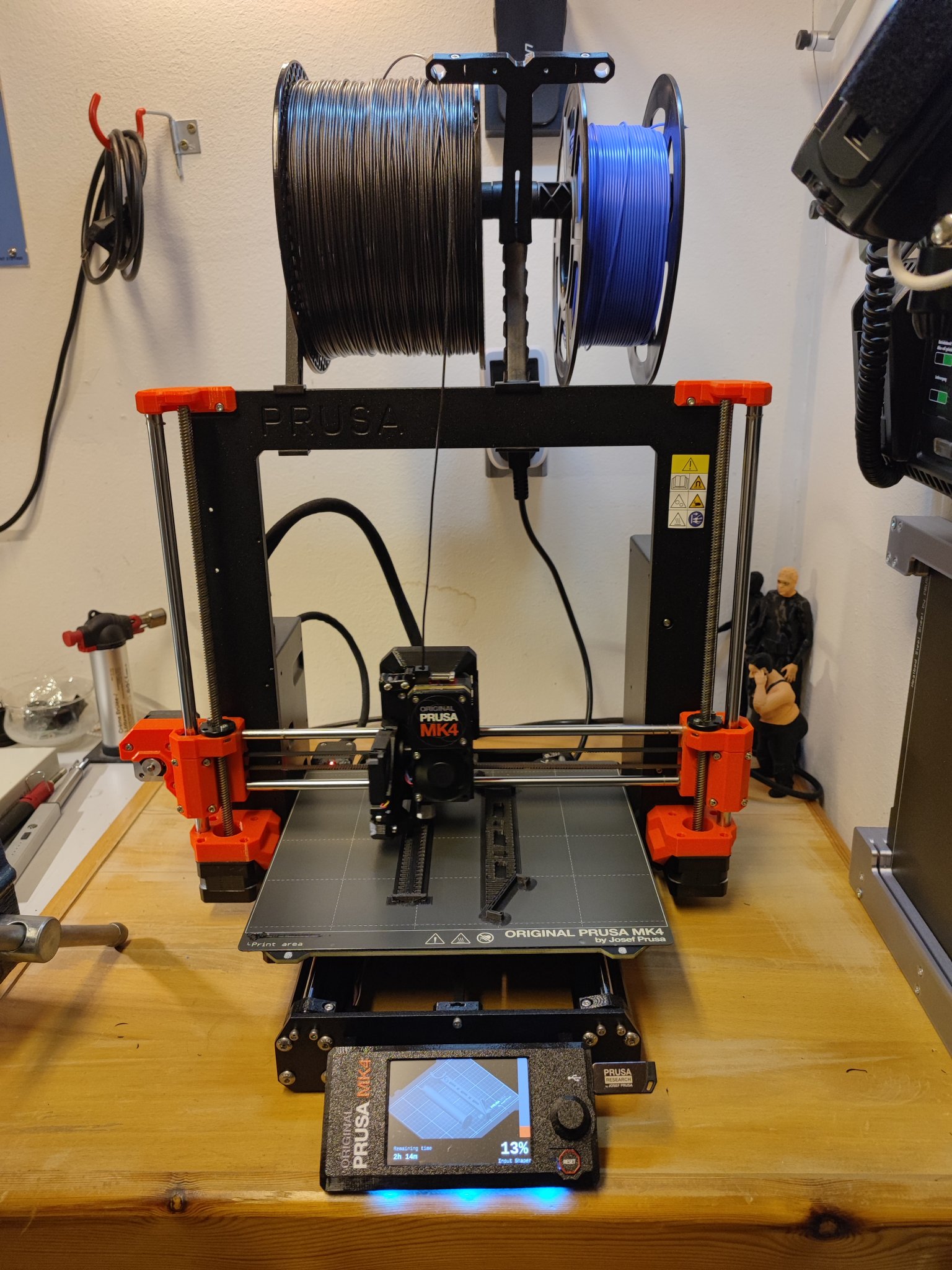 Bộ giá đỡ cuộn 2kg cho máy in 3D với các bộ phận ngang và dọc