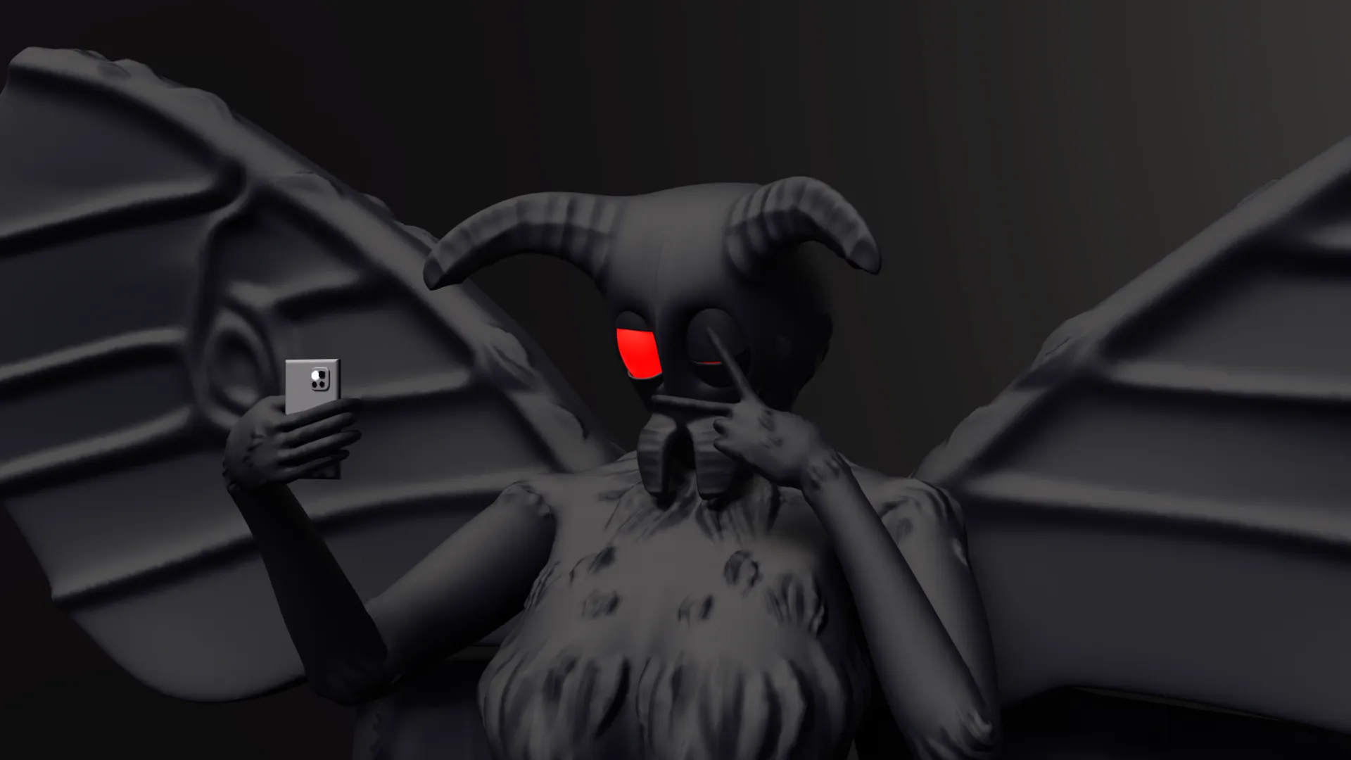 Mô hình nhân vật Mothwoman trong nghệ thuật điêu khắc