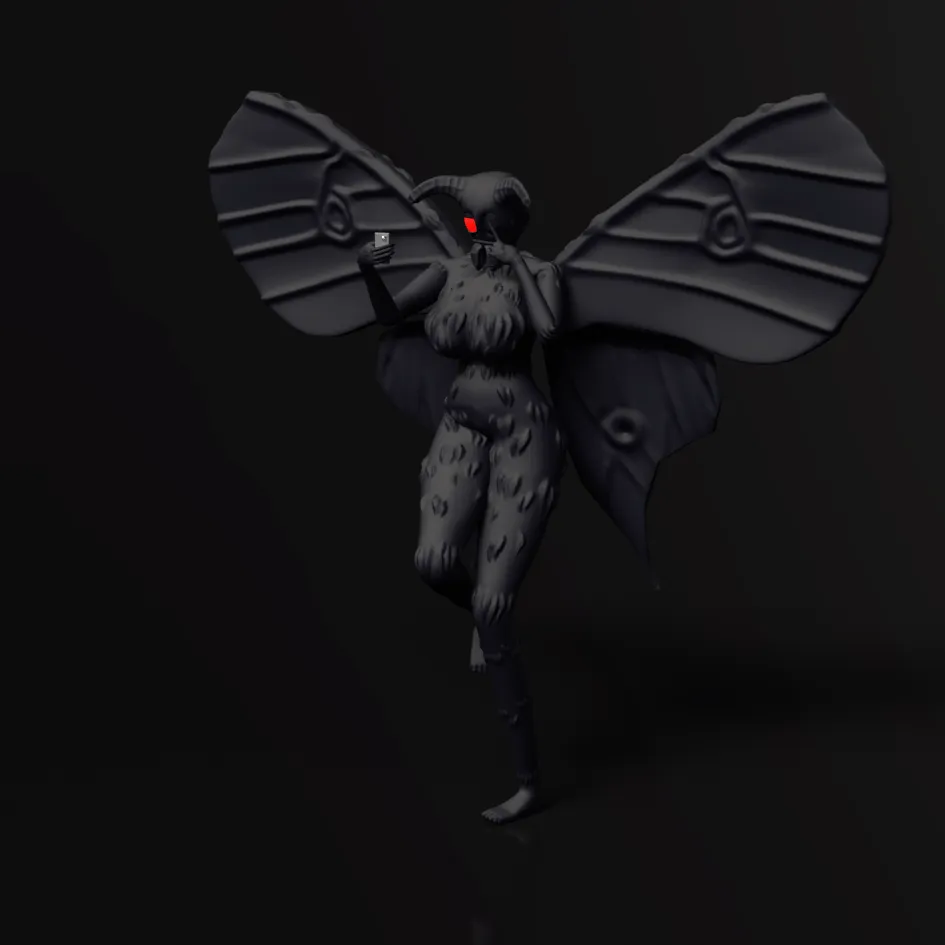 Mô hình nhân vật Mothwoman trong nghệ thuật điêu khắc