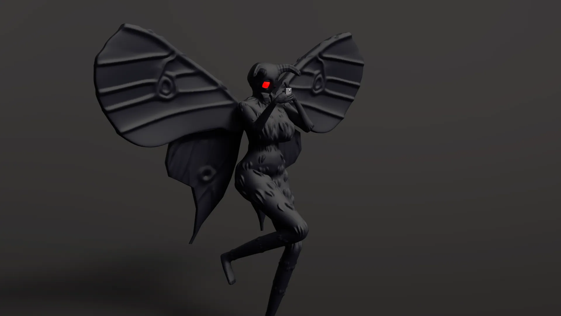 Mô hình nhân vật Mothwoman trong nghệ thuật điêu khắc