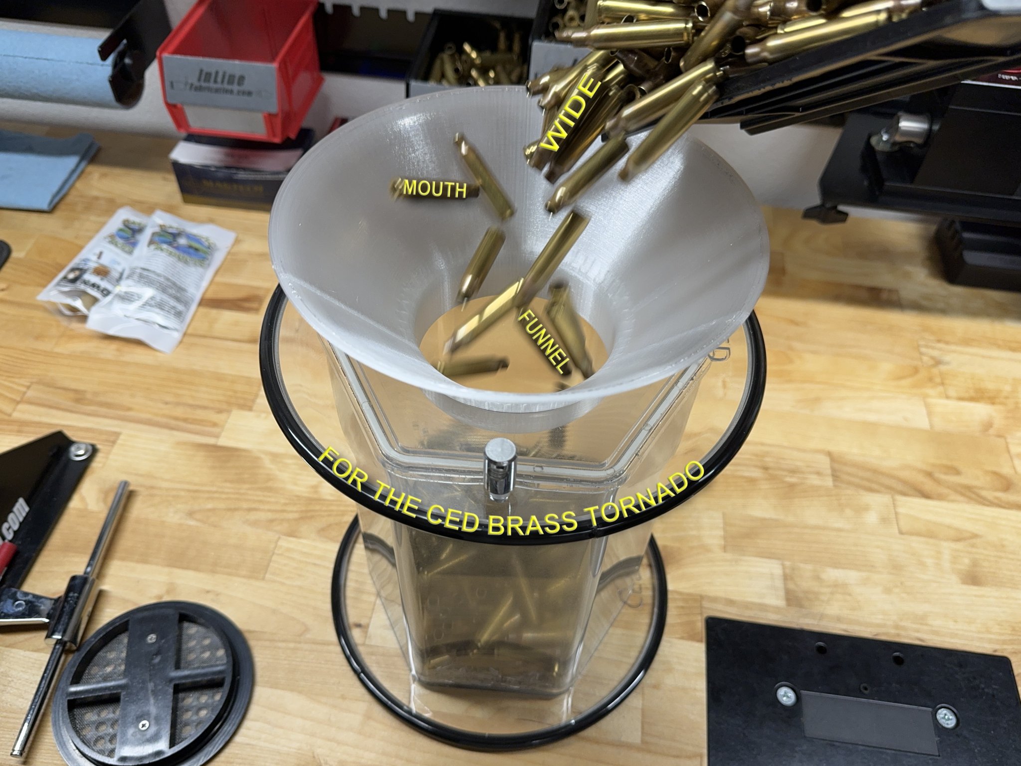 Phễu miệng rộng cho máy nghiền đồng CED Brass Tornado