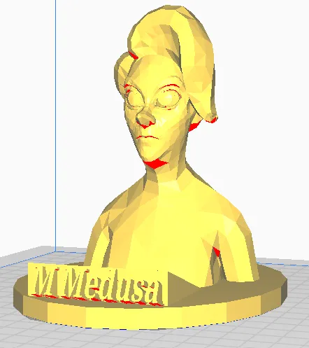 Tượng bán thân Madame Medusa với ánh mắt quỷ dữ