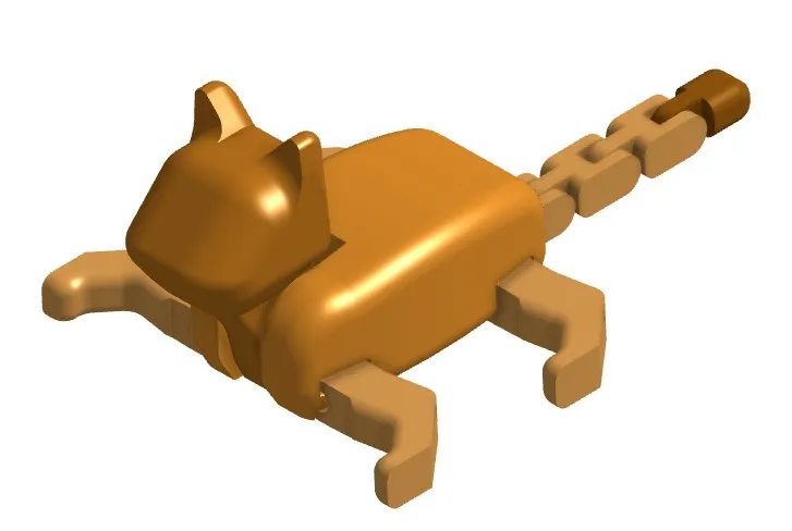 Mèo linh hoạt in liền không cần hỗ trợ