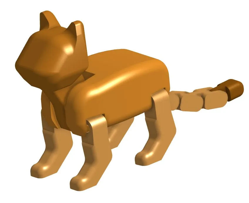 Mèo linh hoạt in liền không cần hỗ trợ