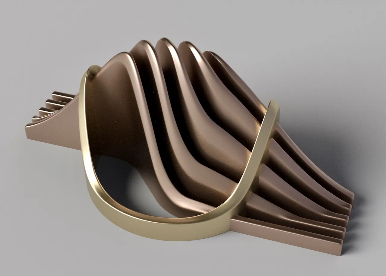 Thiết kế logo trừu tượng hình núi sóng