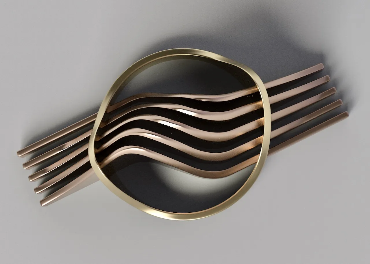 Thiết kế logo trừu tượng hình núi sóng