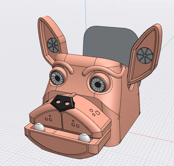 Đồ đựng kẹo hình đầu chó robot tương lai