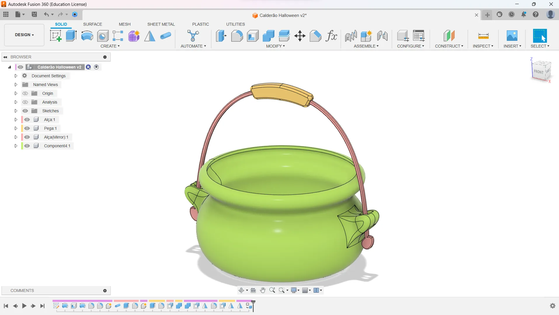Nồi phép thuật Halloween phát sáng dễ lắp ráp