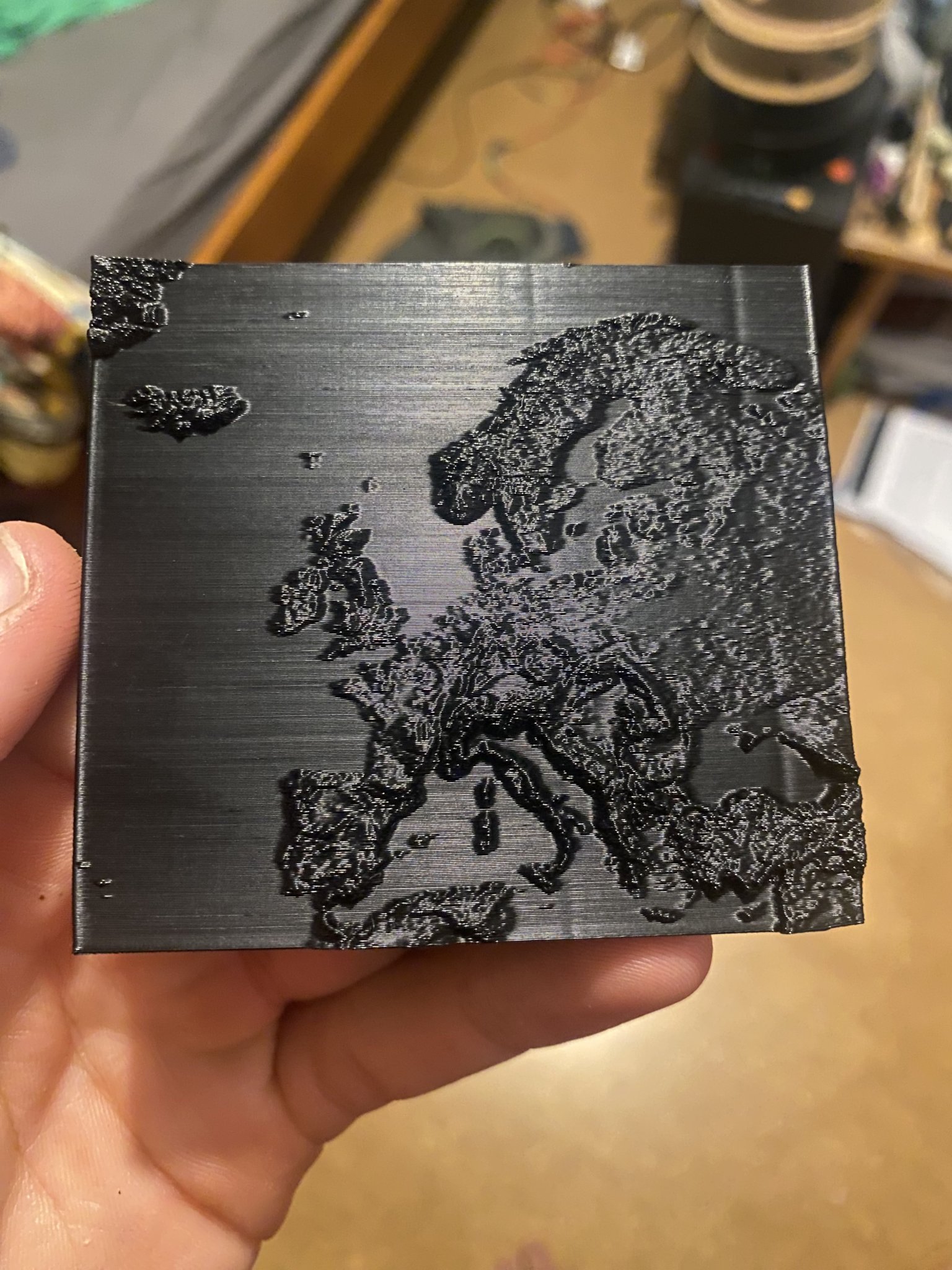 Bản đồ địa hình châu Âu với tỷ lệ chiều cao điều chỉnh