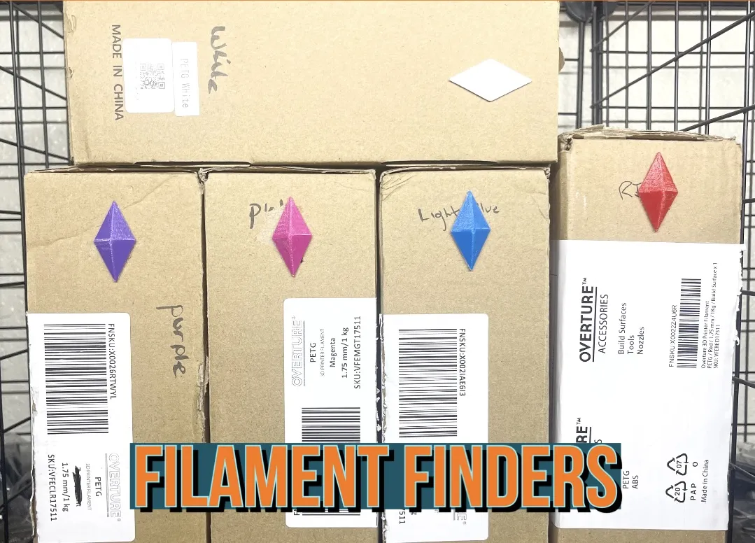 Mẫu màu filament hình thoi in 3D nhanh 10 phút