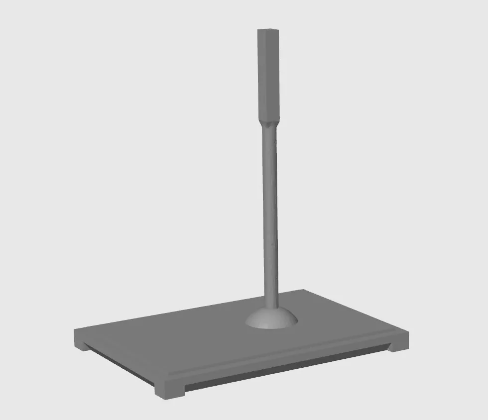 Giá đỡ cho mèo răng kiếm với nền tảng chắc chắn