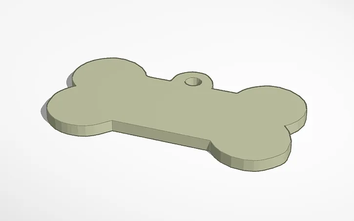 Thẻ tên chó đơn giản in 3D