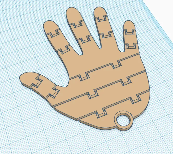 Móc khóa tay người máy có khớp linh hoạt