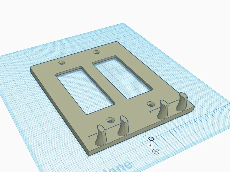 Bảng tường 2 gang Decora với móc treo chìa khóa